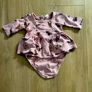 Purple moths 3-6 month ballerina bubble